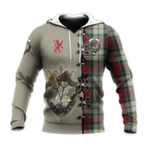 Rose White Dress Tartan Hoodie - Lion Rampant And Celtic Thistle Style